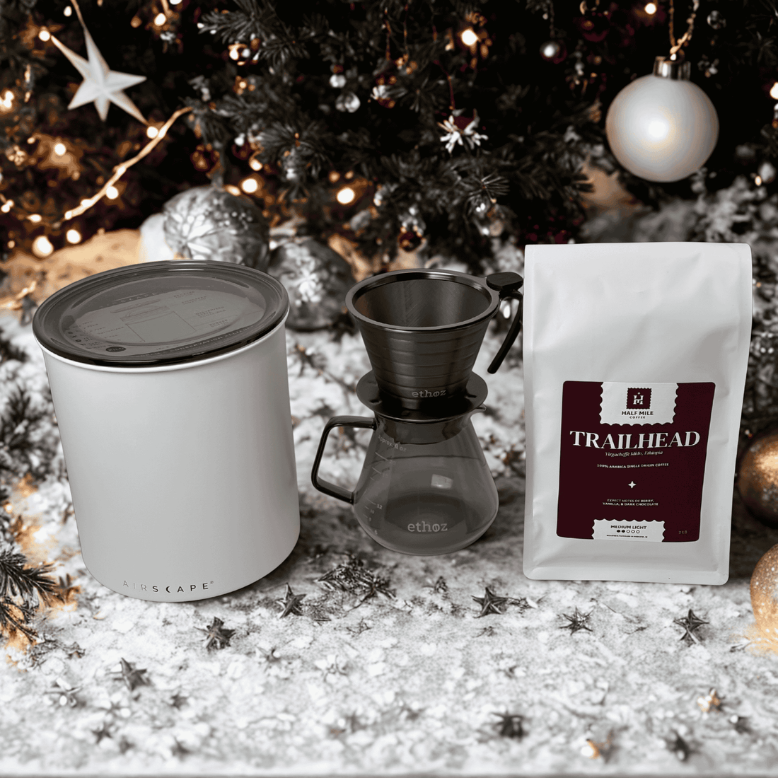 The Brewmaster Set – Complete Home Coffee Brewing Bundle with Canister, Brewer & Pitcher | Half Mile Coffee