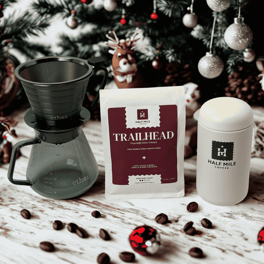 The Complete Experience – Full Specialty Coffee Brewing Bundle with Brewer, Pitcher & Capsule Cup | Half Mile Coffee