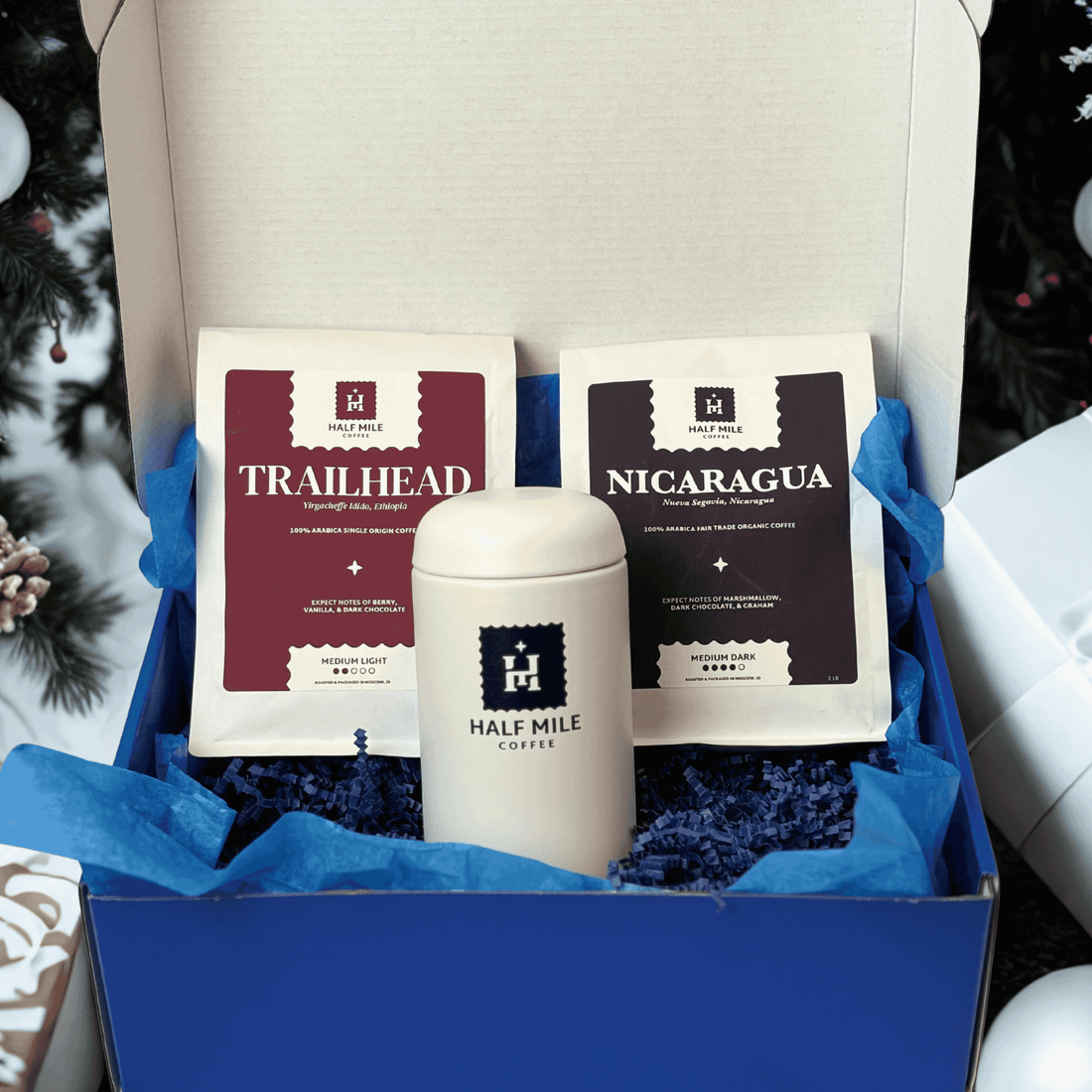 The Explorer Box – Dual-Origin Specialty Coffee Gift Set with Capsule Cup | Half Mile Coffee