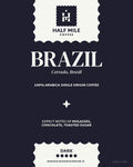 Half Mile Coffee Brazil Cerrado coffee label