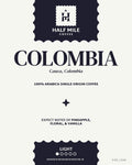 Colombia Cauca coffee label