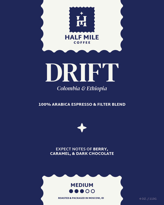 Half Mile Coffee Drift Coffee Blend label